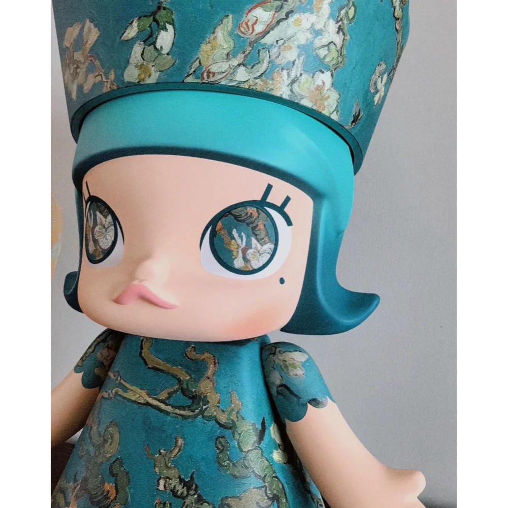 <官方正版>POPMART 泡泡瑪特 MEGA ROYAL MOLLY 杏花 梵谷博物館聯名 400% 1000%-細節圖2