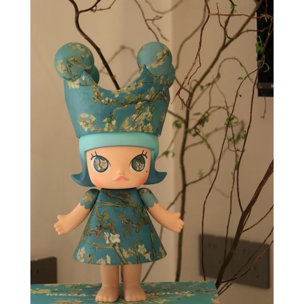 <官方正版>POPMART 泡泡瑪特 MEGA ROYAL MOLLY 杏花 梵谷博物館聯名 400% 1000%-細節圖5