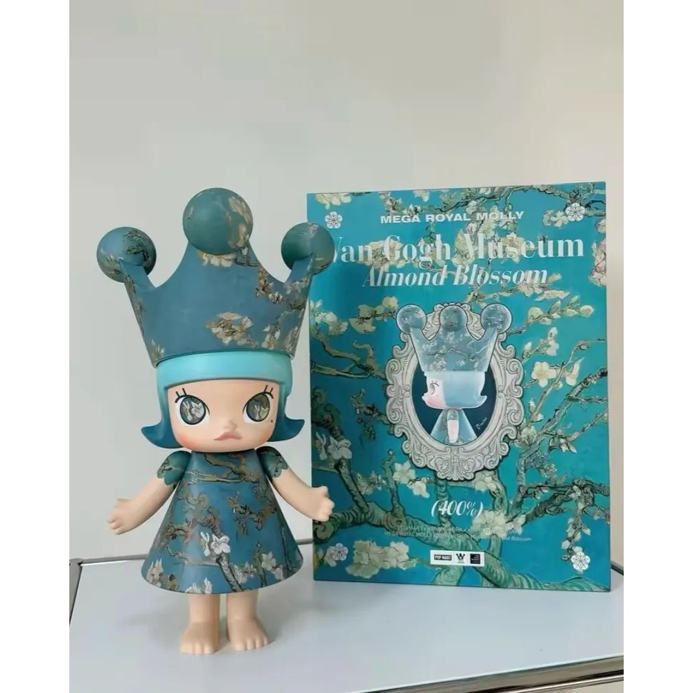<官方正版>POPMART 泡泡瑪特 MEGA ROYAL MOLLY 杏花 梵谷博物館聯名 400% 1000%-細節圖7