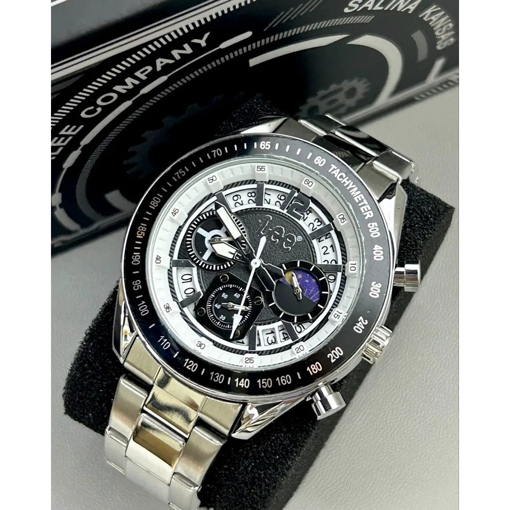 <正版授權><限量代購>Lee 石英機芯手錶 三眼腕錶 鏤空 防水 鋼錶帶 共三色-細節圖3