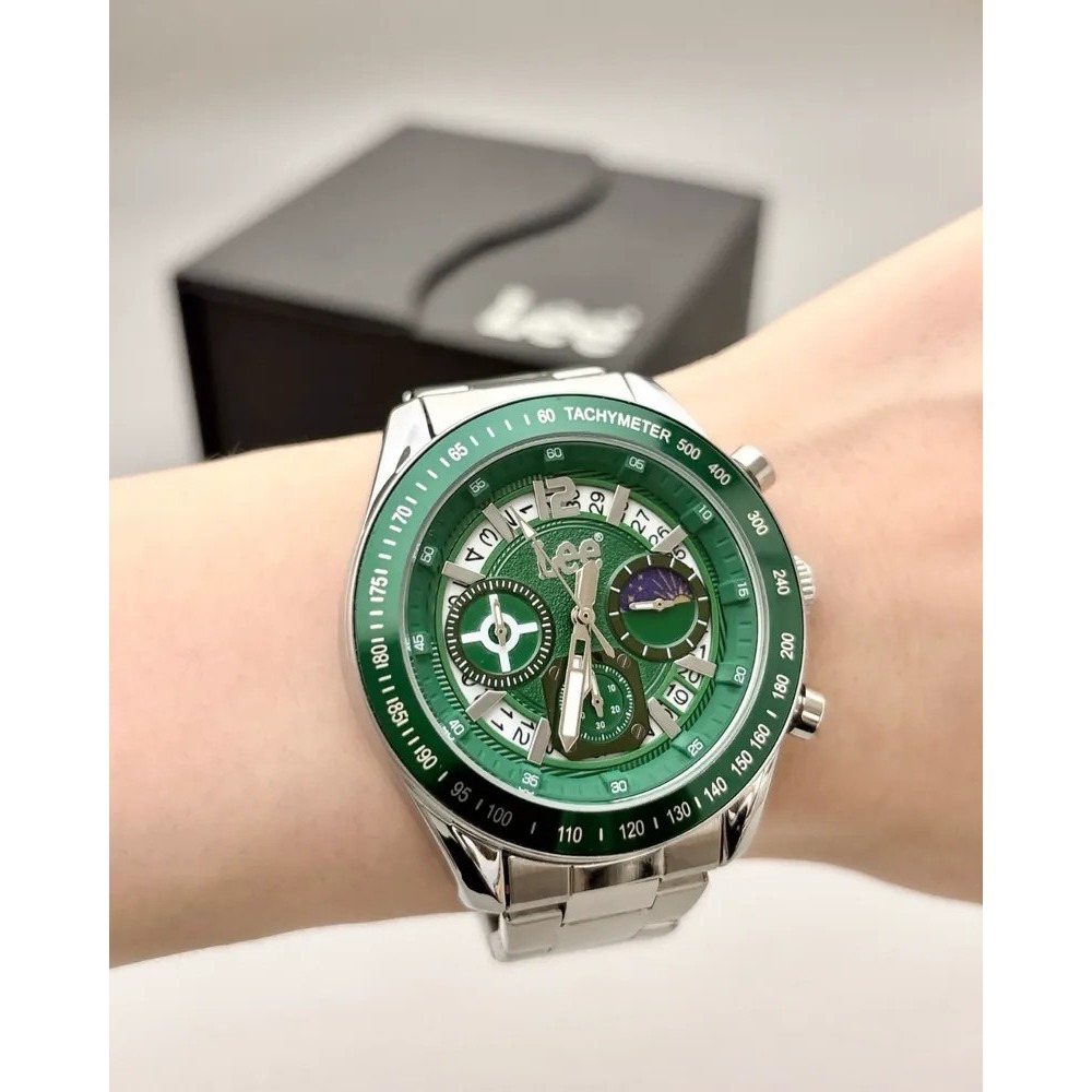 <正版授權><限量代購>Lee 石英機芯手錶 三眼腕錶 鏤空 防水 鋼錶帶 共三色-細節圖5