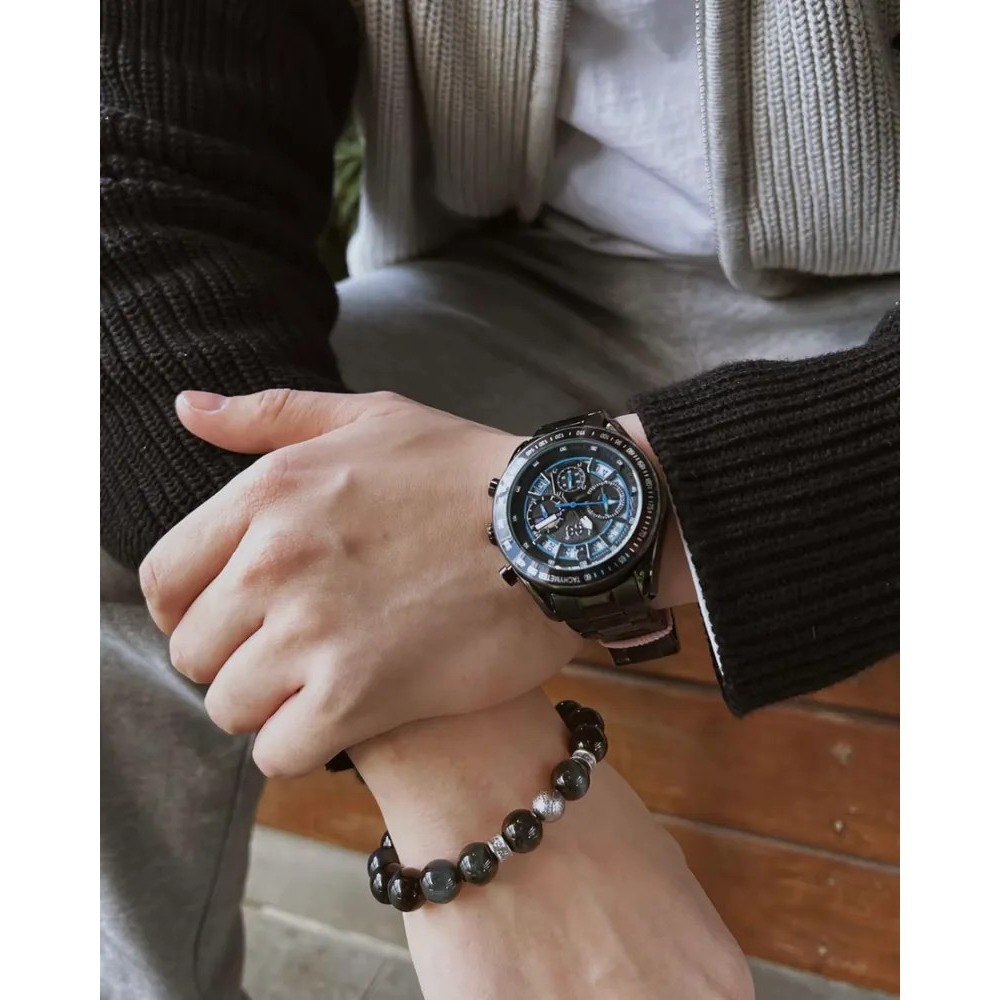 <正版授權><限量代購>Lee 石英機芯手錶 三眼腕錶 鏤空 防水 鋼錶帶 共三色-細節圖7