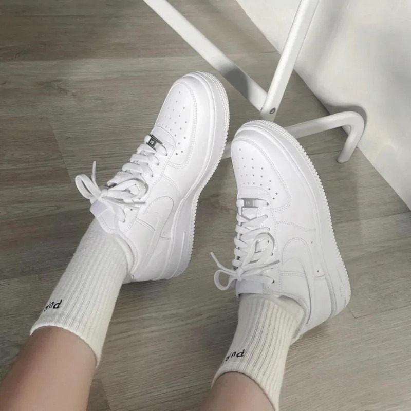 <快速出貨>Nike Air Force 1 全白 空軍一號 經典 鐵牌 百搭AF1-細節圖3