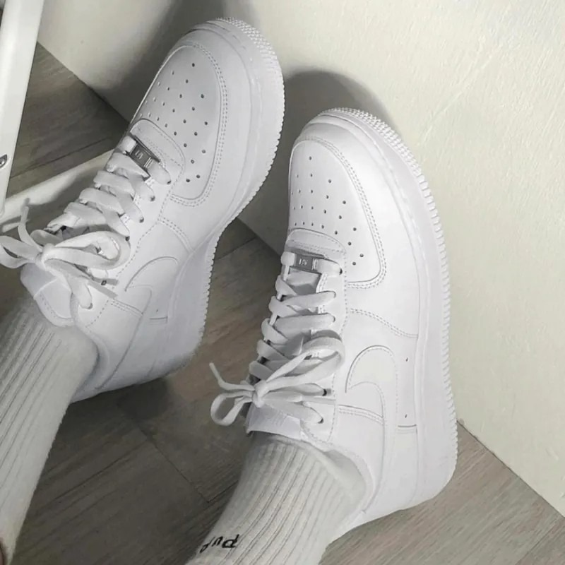 <快速出貨>Nike Air Force 1 全白 空軍一號 經典 鐵牌 百搭AF1-細節圖4