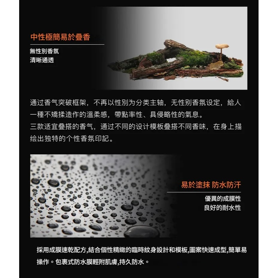 <快速出貨>刺青紋身香水貼紙 Y2K風格圖案 內附10張模板+1罐柑橘海洋香水-細節圖4