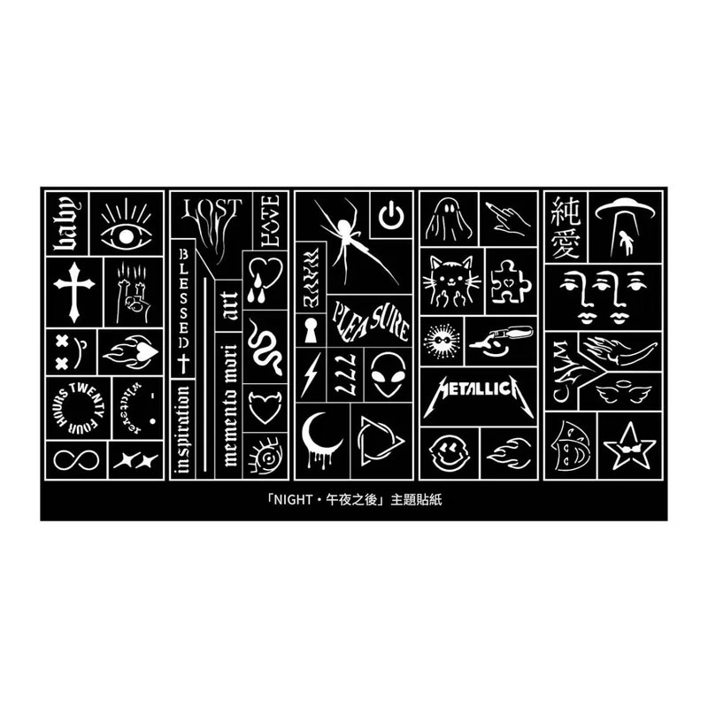 <快速出貨>刺青紋身香水貼紙 Y2K風格圖案 內附10張模板+1罐柑橘海洋香水-細節圖8