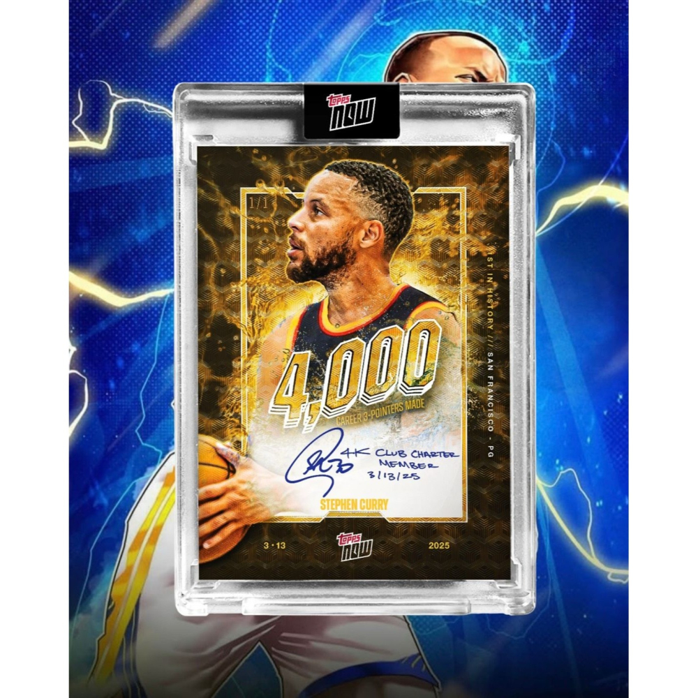 ＜快速出貨正版授權＞Stephen Curry 4000顆三分球 歷史紀念卡-細節圖2