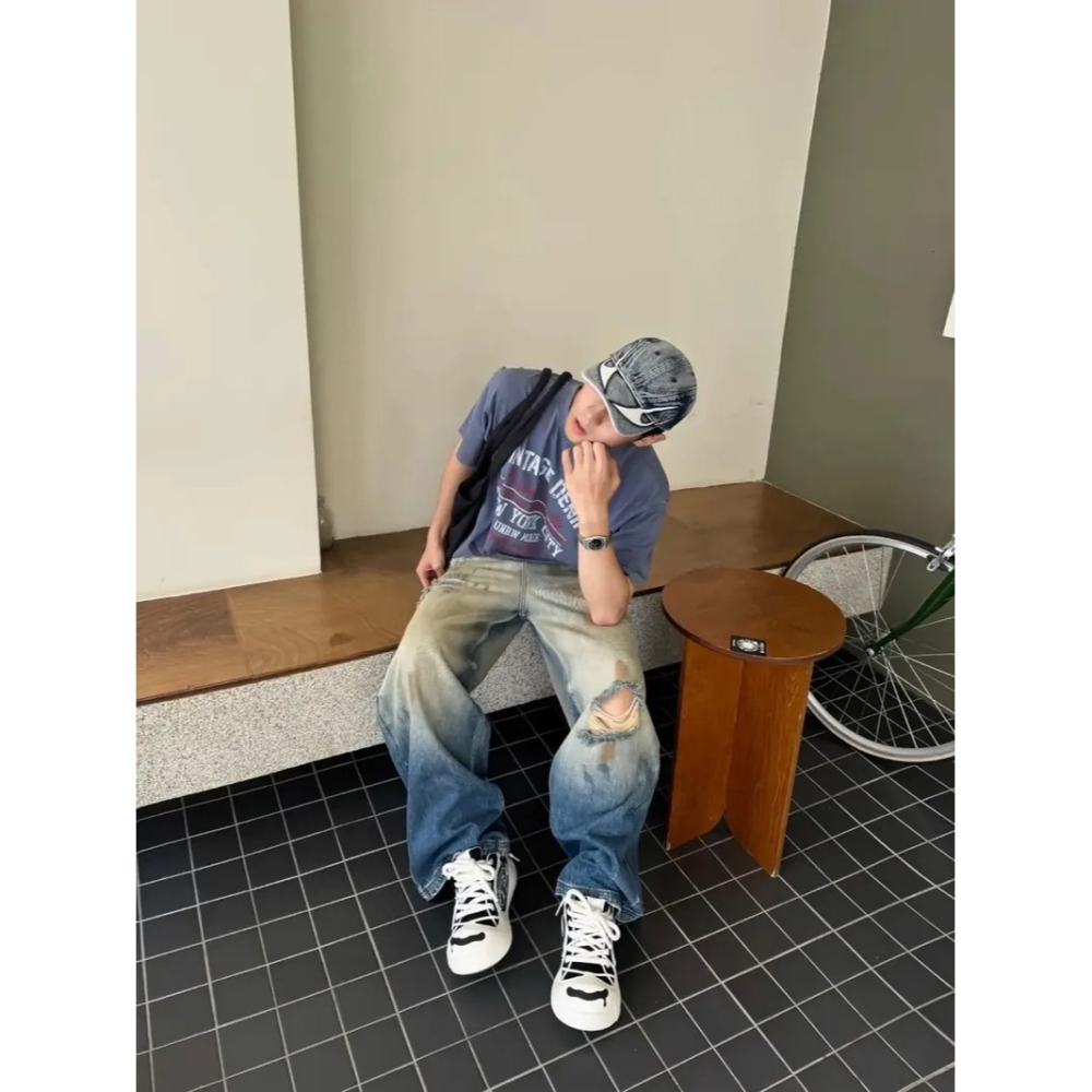 H52 二代 開口笑 圈圈鞋 溶解鞋 大頭鞋 黑色 解構 罐頭鞋盒-細節圖9