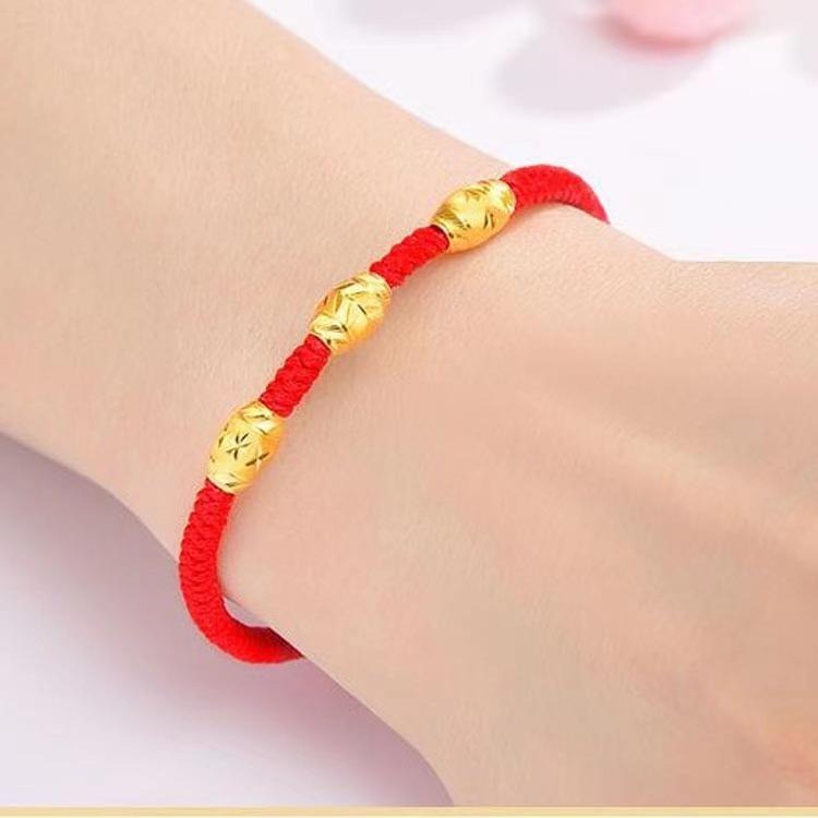 B949．好運珠手鏈 本命年 防小人 辟邪除穢 紅繩改運手繩 轉運手鍊 轉運 平安紅繩 編織手繩-細節圖2