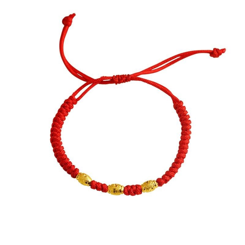 B949．好運珠手鏈 本命年 防小人 辟邪除穢 紅繩改運手繩 轉運手鍊 轉運 平安紅繩 編織手繩-細節圖3