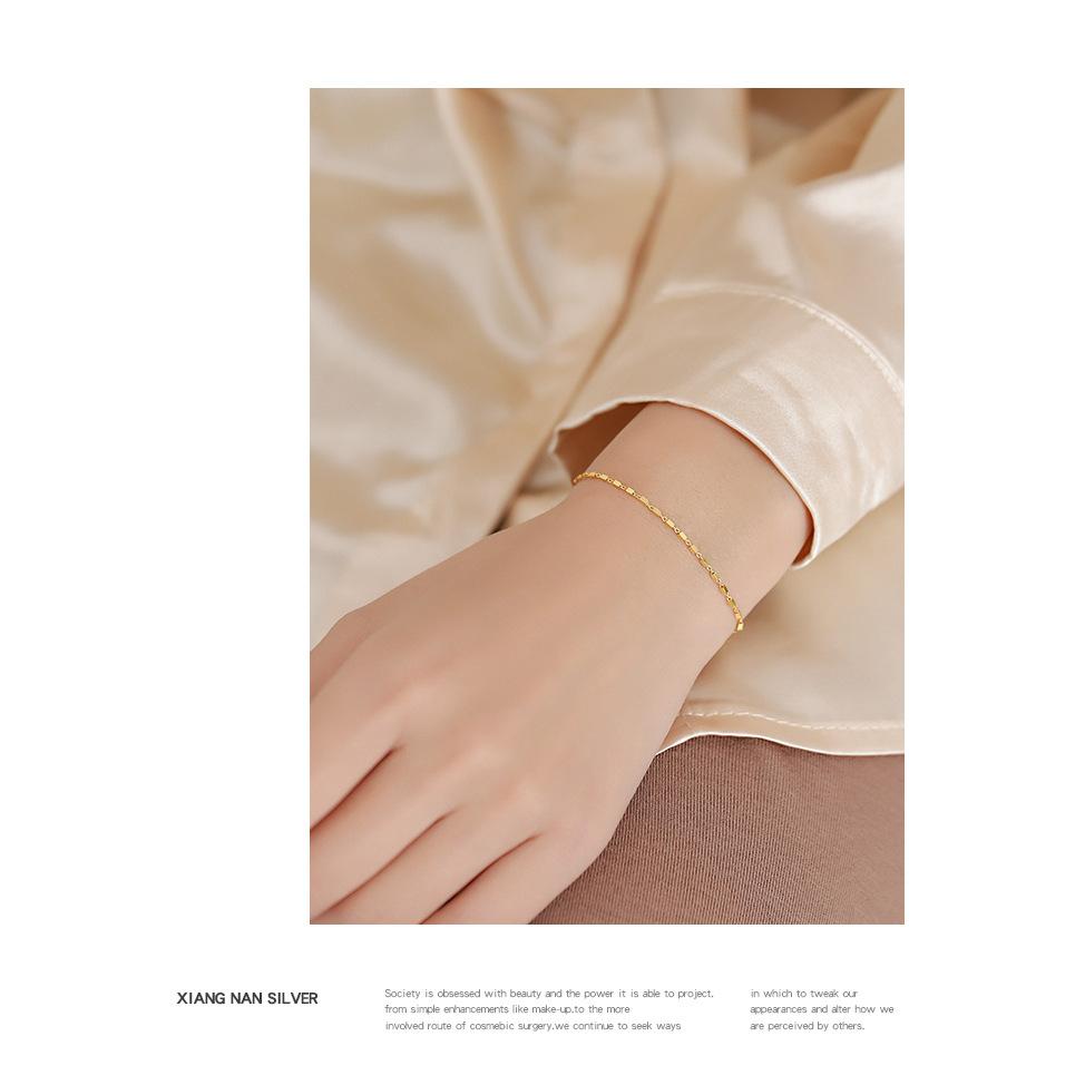 B963．日系輕奢手鏈 手鐲 手環 簡約輕奢方塊手鍊 手飾 韓版銀飾 抗過敏 防過敏首飾飾品配件 精緻質感送禮自用-細節圖3