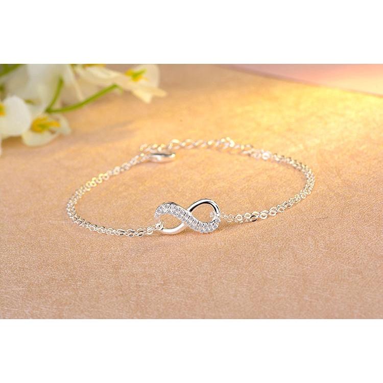 B895．S形鑲鑽手鏈 銀飾手鐲 手環 手鍊 手飾 韓版銀飾 抗過敏 防過敏 首飾飾品-細節圖3