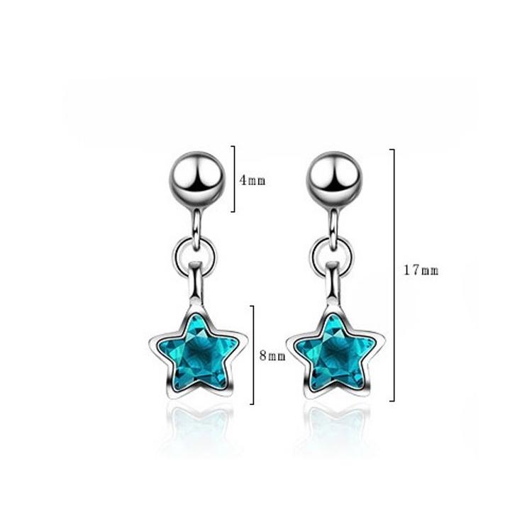 B909．蔚藍星河小耳墜 韓版少女心耳飾 耳環 耳墜 耳飾 耳釘 耳扣 日韓版銀飾飾品 不褪色 抗敏耳針-細節圖2