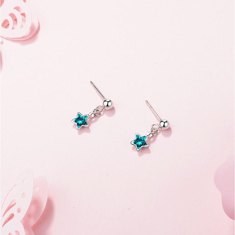 B909．蔚藍星河小耳墜 韓版少女心耳飾 耳環 耳墜 耳飾 耳釘 耳扣 日韓版銀飾飾品 不褪色 抗敏耳針-細節圖5