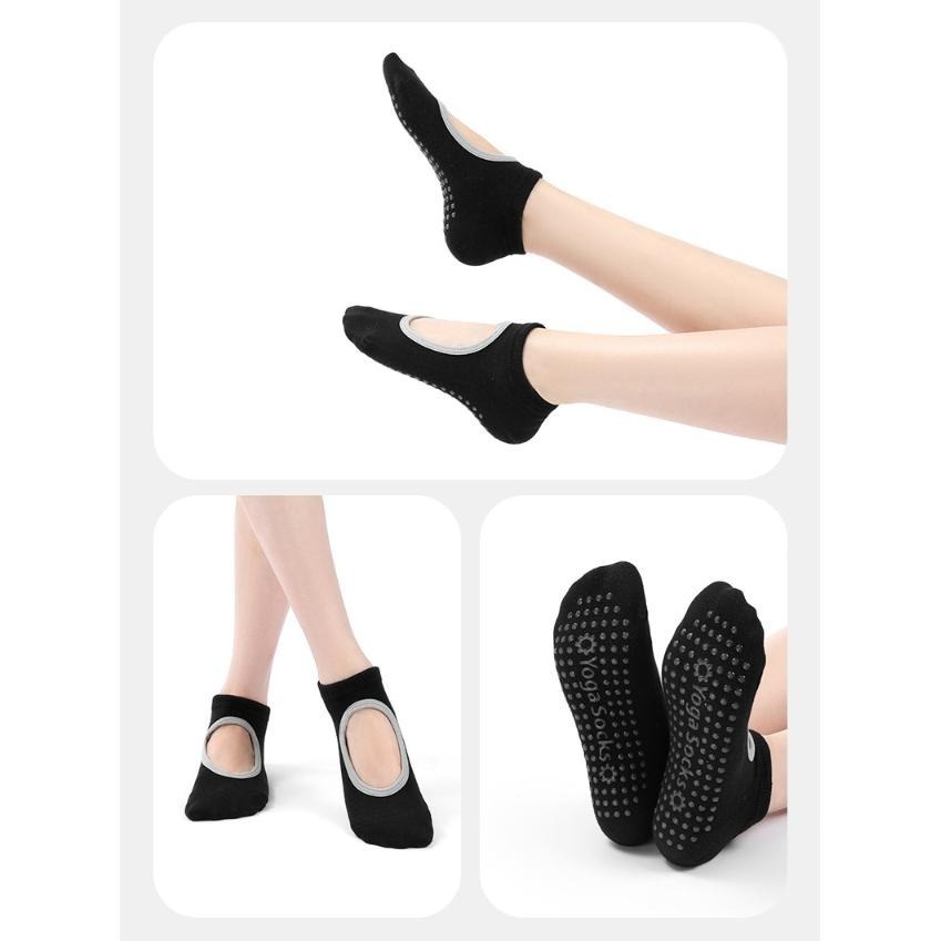 J05．瑜伽襪 襪子 空中瑜珈 露背瑜珈襪 防滑襪 止滑襪 女襪 露趾襪 芭蕾襪 運動襪 加厚瑜伽襪 運動襪-細節圖2