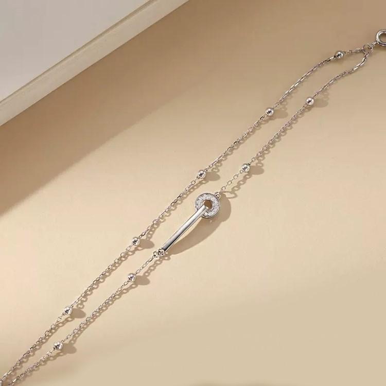 B987．輕奢雙層疊戴手鏈 韓版冷淡風手鏈 手環 手鍊 手飾 抗過敏 防過敏 首飾飾品配件 閨蜜共享手鏈-細節圖4