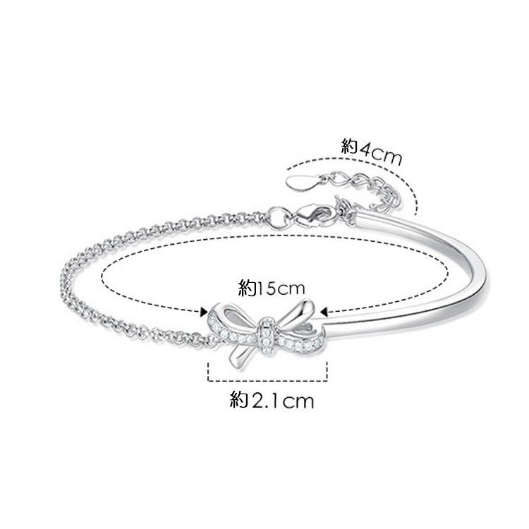 B519．蝴蝶結手鏈 韓版銀飾手鍊 抗過敏 防過敏 首飾配件飾品 女飾品 冷淡風時尚設計-細節圖2
