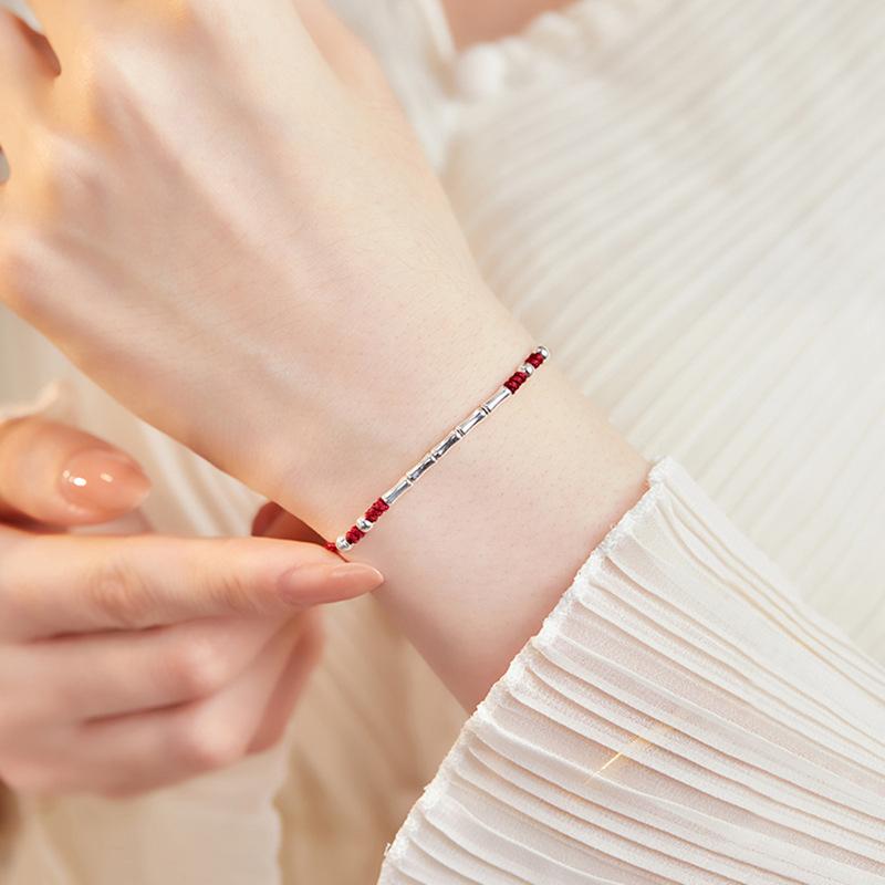 B1017．節節高升紅繩手鏈 幸運紅繩手鏈 本命年平安手鏈 本命年 防小人 辟邪除穢 紅繩改運手繩 考試順利手鍊 轉運-細節圖4