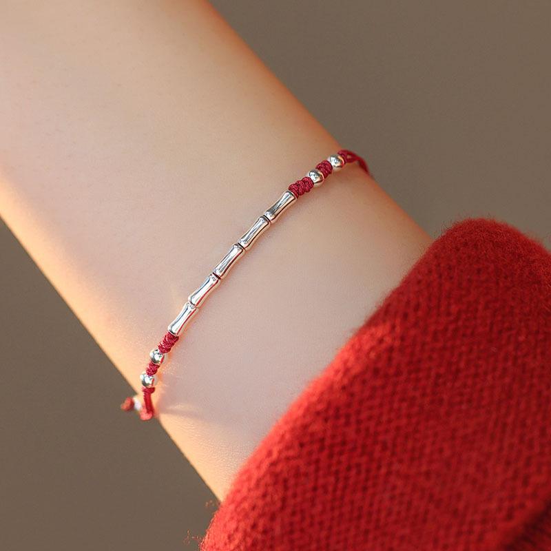 B1017．節節高升紅繩手鏈 幸運紅繩手鏈 本命年平安手鏈 本命年 防小人 辟邪除穢 紅繩改運手繩 考試順利手鍊 轉運-細節圖6