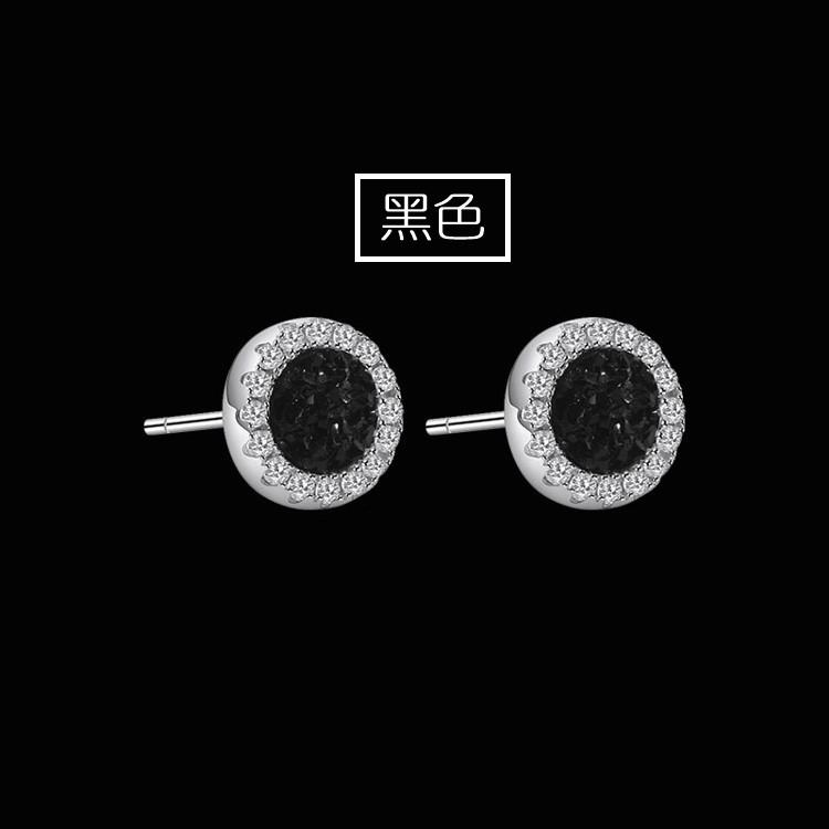 B940．韓版帥氣鑲鑽男女耳環 個性嘻哈耳飾 耳墜 耳釘 耳扣 日韓版銀飾飾品 不褪色 抗敏耳針 防過敏 抗過敏 男耳環-細節圖3