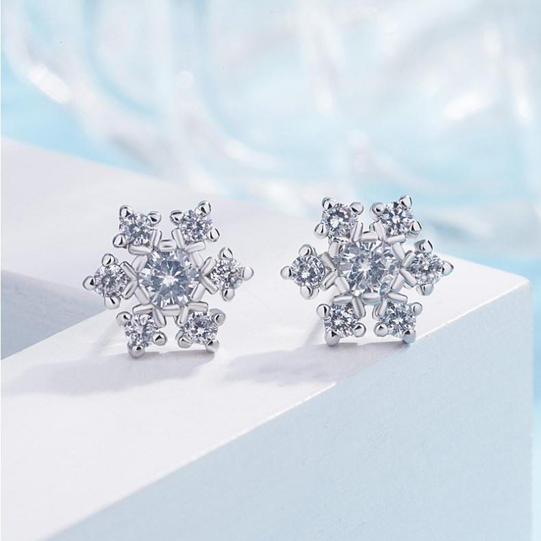 B783．新款雪花耳環 耳墜 耳飾 韓版銀飾飾品 首飾 飾品 防過敏 抗過敏 不褪色 抗敏耳針 水鑽耳環 耳釘 耳扣-細節圖4