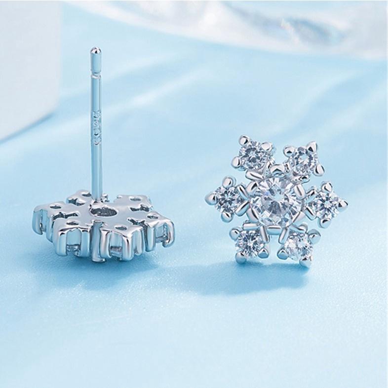 B783．新款雪花耳環 耳墜 耳飾 韓版銀飾飾品 首飾 飾品 防過敏 抗過敏 不褪色 抗敏耳針 水鑽耳環 耳釘 耳扣-細節圖5