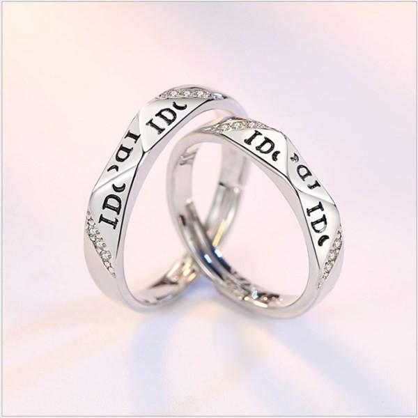 B402．IDO戒指銀飾 通用男女款戒指  無分尺寸 無分戒圍 可調整大小 指環 首飾配件飾品 女飾品 情人節送禮物告白-細節圖5