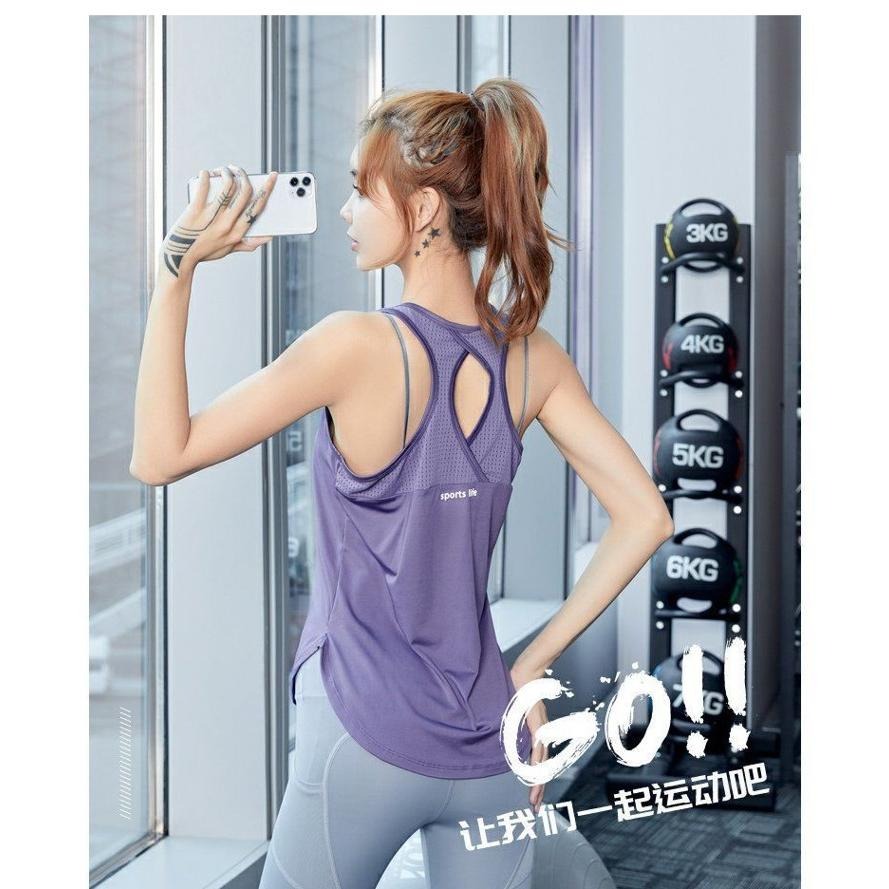 K01．網紗無袖背心罩衫 運動罩衫 瑜珈罩衫 瑜伽服 瑜珈服 速乾修身顯瘦 薄款運動罩衫 排汗衣 速乾衣 排汗衫-細節圖6
