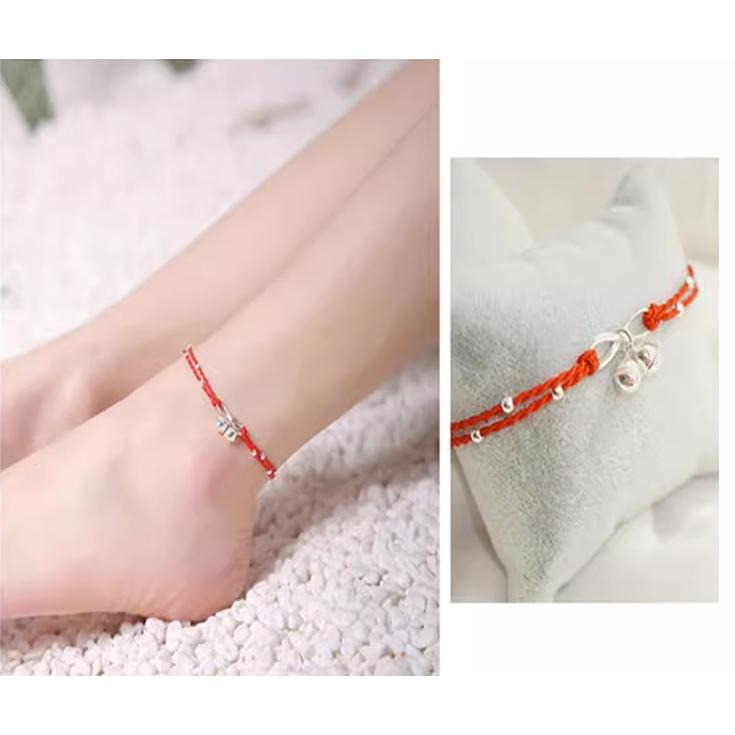 B1049．宮鈴腳鏈  紅繩腳鍊 足鍊 復古民族風腳鏈 鈴鐺腳鍊 平安手鏈 本命年 轉運 避邪擋煞 腳鍊 腳繩 避邪護身-細節圖4
