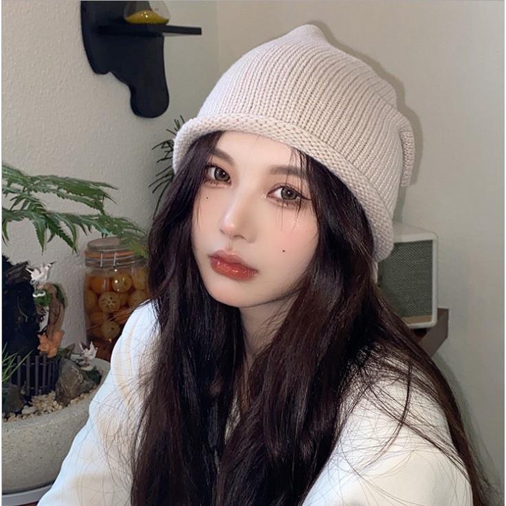 毛線針織帽 針織保暖帽 包頭帽 男女潮帽 保暖帽 堆堆帽 寬鬆套頭月子帽 登山帽 露營帽 光頭帽 化療帽-細節圖2