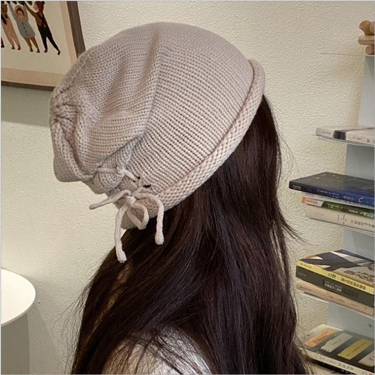 毛線針織帽 針織保暖帽 包頭帽 男女潮帽 保暖帽 堆堆帽 寬鬆套頭月子帽 登山帽 露營帽 光頭帽 化療帽-細節圖3