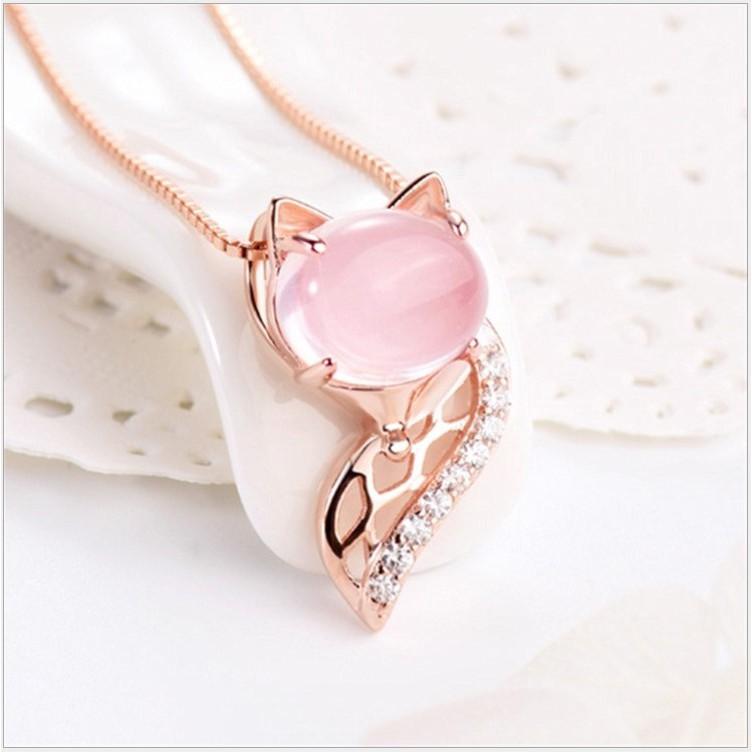 B577．九尾狐項鍊  韓版銀飾吊飾 各式首飾配件 防過敏抗過敏女飾品 狐狸項鍊 短項鍊 狐狸項鍊 桃花運項鍊-細節圖3