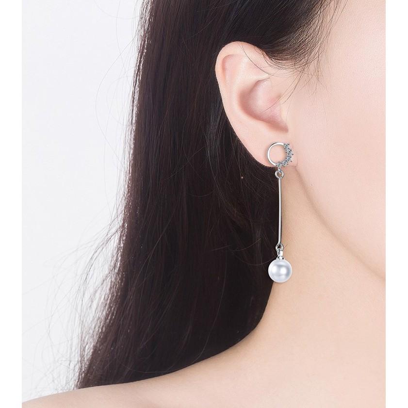 B580．珍珠不規則耳墜 日韓版銀飾飾品 首飾飾品防過敏抗過敏不褪色 抗敏耳針 水鑽耳鍊耳扣耳墜-細節圖6