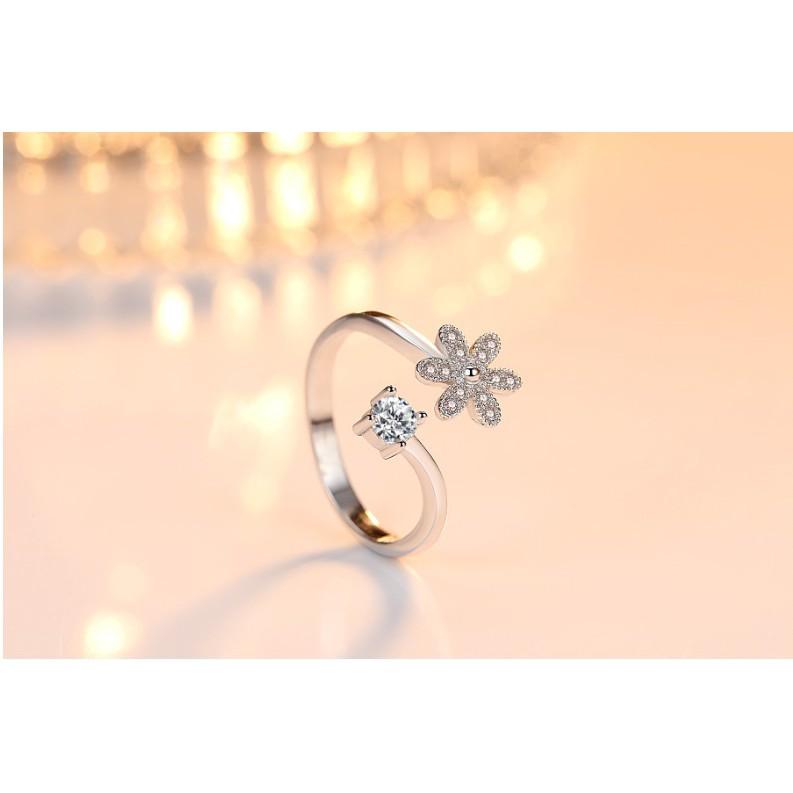 B500．六瓣花 戒指 銀飾 男女通用款戒指 無分戒圍可調整大小 防過敏首飾配件飾品 女飾品 情人節情侶戒 告白閨密 死-細節圖3