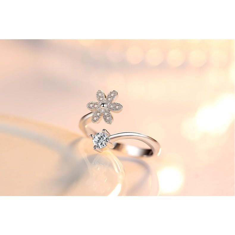 B500．六瓣花 戒指 銀飾 男女通用款戒指 無分戒圍可調整大小 防過敏首飾配件飾品 女飾品 情人節情侶戒 告白閨密 死-細節圖4