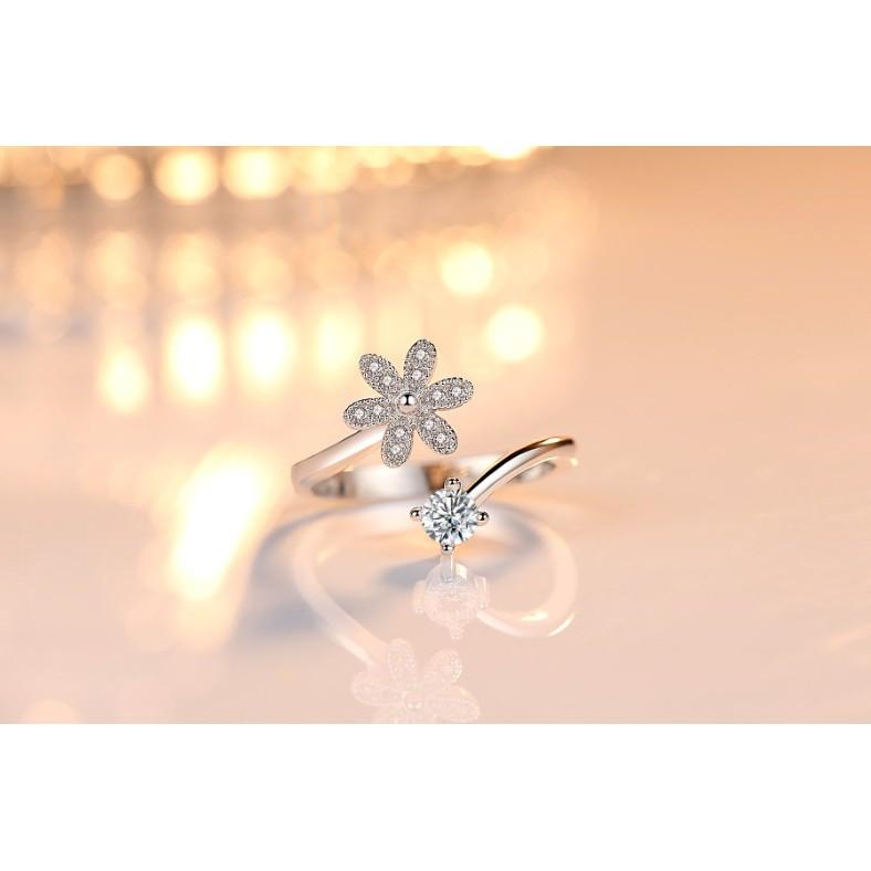 B500．六瓣花 戒指 銀飾 男女通用款戒指 無分戒圍可調整大小 防過敏首飾配件飾品 女飾品 情人節情侶戒 告白閨密 死-細節圖5