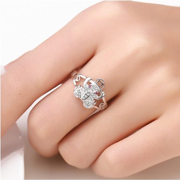 B496．招財戒指 銀飾 男女通用款戒指 無分戒圍可調整大小 防過敏首飾配件飾品 女飾品 情人節情侶戒 告白閨密 死黨-細節圖2