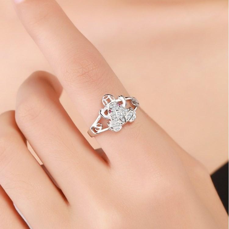 B496．招財戒指 銀飾 男女通用款戒指 無分戒圍可調整大小 防過敏首飾配件飾品 女飾品 情人節情侶戒 告白閨密 死黨-細節圖3