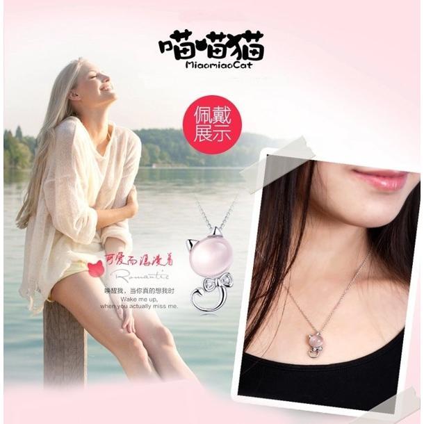 B201．小貓咪吊墬 韓版銀飾吊飾 首飾配件飾品 女飾品 可碰水不生鏽 情人節情侶 送禮物 小貓百貨-細節圖4