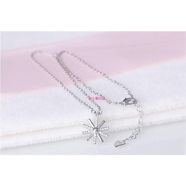 B309．太陽之花項鍊(含項鍊) 韓版銀飾吊飾 首飾配件飾品 女飾品 水鑽 可碰水不生鏽 送禮物 太陽的後裔 小貓百貨-細節圖2