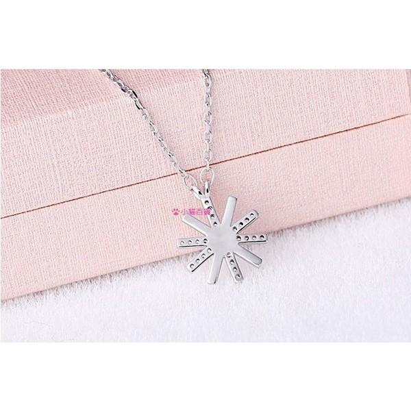 B309．太陽之花項鍊(含項鍊) 韓版銀飾吊飾 首飾配件飾品 女飾品 水鑽 可碰水不生鏽 送禮物 太陽的後裔 小貓百貨-細節圖5