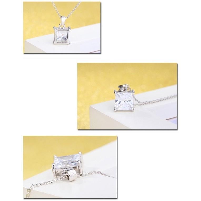 B341．方型鋯石吊墜(不含項鏈) 防過敏韓版銀飾吊飾吊墜吊墬 首飾飾品配件 女飾品 水鑽耳飾耳釘耳環 情人告白閨密-細節圖4