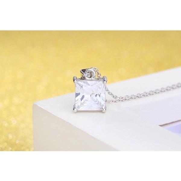 B341．方型鋯石吊墜(不含項鏈) 防過敏韓版銀飾吊飾吊墜吊墬 首飾飾品配件 女飾品 水鑽耳飾耳釘耳環 情人告白閨密-細節圖7