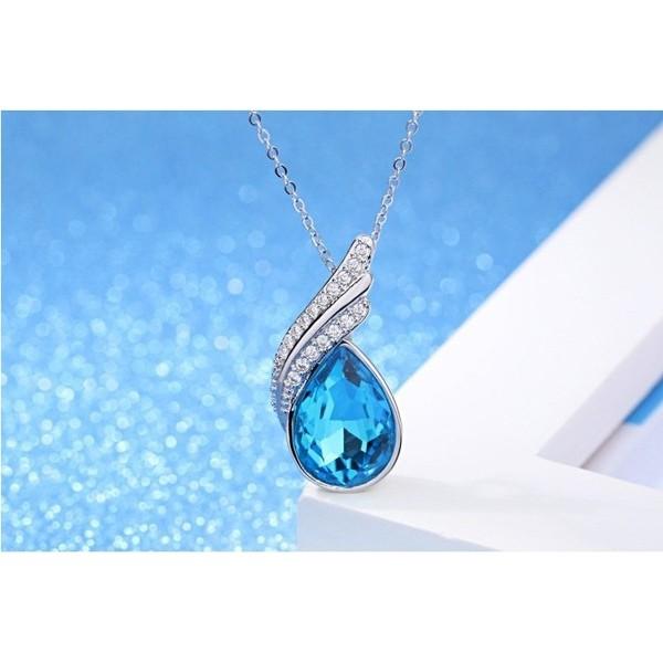 B342．藍天吊墜項鏈 防過敏韓版銀飾吊飾吊墜吊墬 首飾飾品配件 女飾品 水鑽耳飾耳釘耳環 情人告白閨密死黨-細節圖3