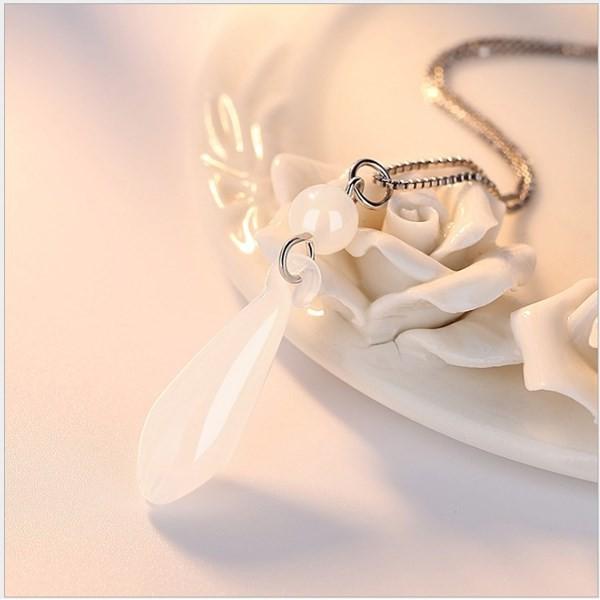 B330．木蘭花吊墜項鏈 防過敏韓版銀飾吊飾吊墜吊墬 首飾飾品配件 女飾品 水鑽耳飾耳釘耳環 情人告白閨密死黨-細節圖3