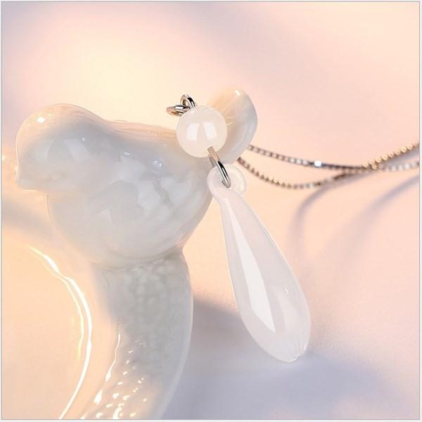 B330．木蘭花吊墜項鏈 防過敏韓版銀飾吊飾吊墜吊墬 首飾飾品配件 女飾品 水鑽耳飾耳釘耳環 情人告白閨密死黨-細節圖4