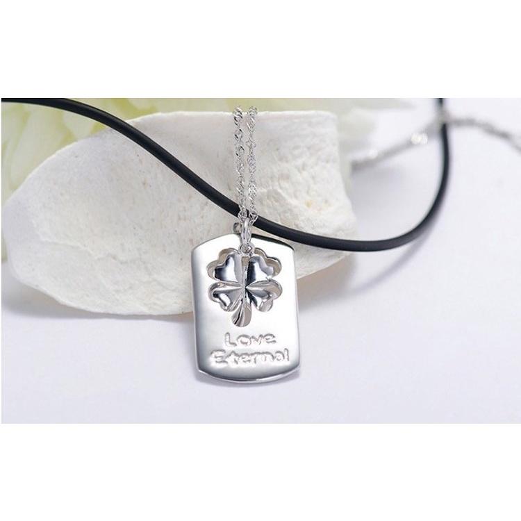 B331．四葉草吊墜項鏈 防過敏韓版銀飾吊飾吊墜吊墬 首飾飾品配件 女飾品 水鑽耳飾耳釘耳環 情人告白閨密死黨-細節圖9