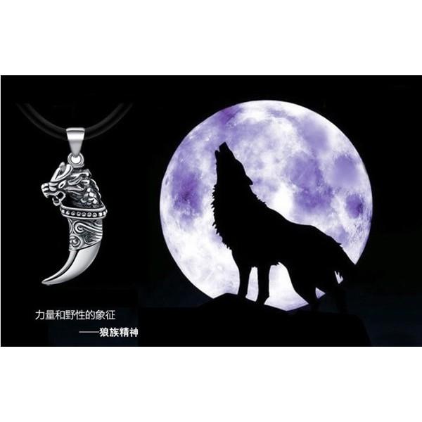 B276．龍頭狼牙吊墬項鏈 韓版銀飾吊飾吊墜 首飾配件飾品 女飾品 水鑽耳飾 耳釘 耳環 情人節情侶送禮告白-細節圖2