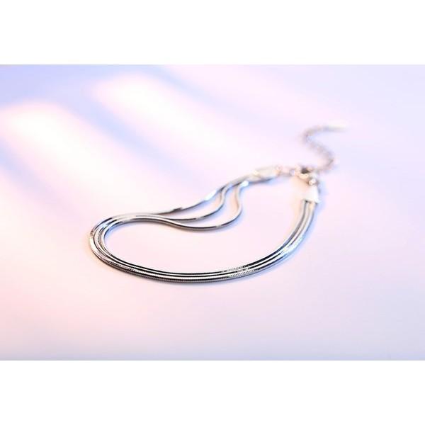 B193．三線手鏈手鐲手環手鍊手飾 韓版銀飾 抗過敏防過敏首飾飾品配件 精緻質感送禮自用 情人節告白情侶閨蜜好友師生-細節圖3