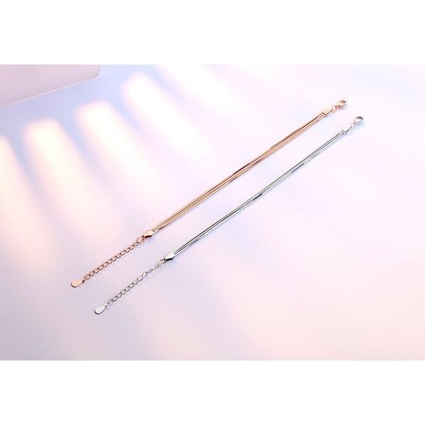 B193．三線手鏈手鐲手環手鍊手飾 韓版銀飾 抗過敏防過敏首飾飾品配件 精緻質感送禮自用 情人節告白情侶閨蜜好友師生-細節圖5